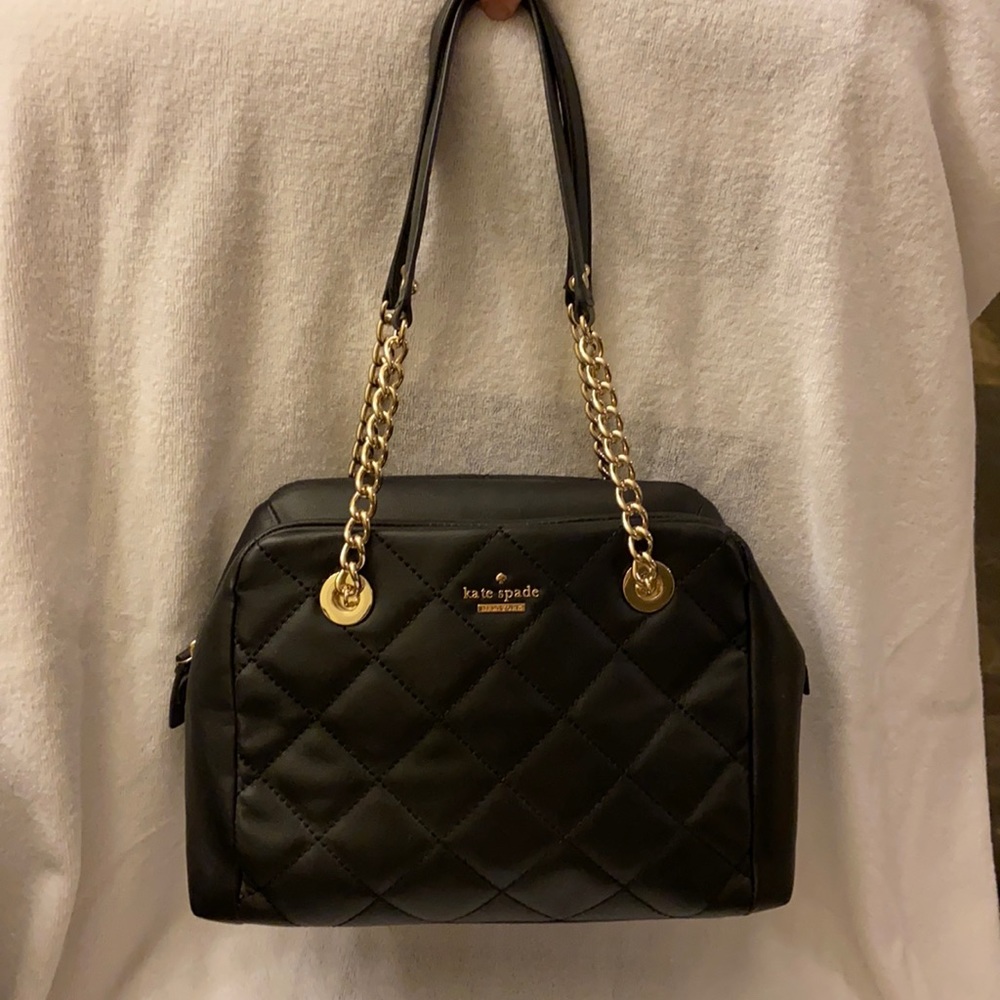 Kate Spade Black Quilted Shoulder Bag